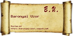 Baronyai Uzor névjegykártya
